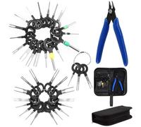 Wokape 43Pcs Terminal Ejector Kit with Wire Cutter, Terminal Extractor Removal Tool with Storage Bags Terminal Injector Kit Terminal Pin Removal Tool Kit for Automotive Car Household Devices