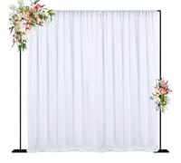 Wokceer 10x10FT Backdrop Stand Heavy Duty Pipe and Drape Kit Black