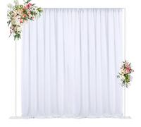 Wokceer 10x10FT Backdrop Stand Heavy Duty Pipe and Drape Kit White