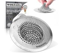 wokdada Revolutionary Kitchen Sink Strainer, Patented Reversible Sink Drain Strainer, Effortless Cleaning & Sink Food Catcher, No Clog, 304 Stainless Steel Handmade Kitchen Sink Plug Strainer