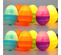 wokdsbl 12PCS LED Light Up Easter Eggs,2.5 Inch Glowing Egg Shape Lights,Light Up Easter Decorations Light Up Easter Eggs Party Favors for Home Garden Easter Egg Hunt Party Easter, Table Decor