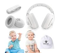 wokdsbl 2-in-1 Baby Ear Defenders 0-48 Months,Noise Cancelling Headphones for Kids, Adjustable Toddler Headphones With Stretchy Band Against Hearing Damage & Improves for Sleeping Airplane