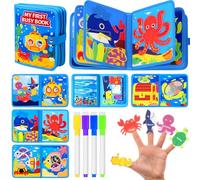 wokdsbl Felt Busy Book for Toddlers - 10 Pages Montessori Sensory Activity Book with Drawing, Matching, Fine Motor Skills Games - Travel Toy for Plane, Autism Sensory Toy, Age 1-3