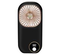 wokdsbl Hand Fans Rechargeable Fan Portable, Black Mini Handheld Fan Folding with 3000mAh Battery, 3 Speeds, Neck Strap, Phone Stand & Power Bank, USB Travel Fans for Indoor Outdoor Travel Office