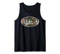 Woke Af Camouflage Vintage Sarcastic Design Tank Top