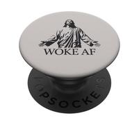 Woke AF Jesus Progressive Christian Social Justice PopSockets Adhesive PopGrip