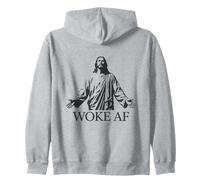 Woke AF Jesus Progressive Christian Social Justice Zip Hoodie
