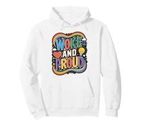 Woke and Proud Bold Typography Design Pullover Hoodie