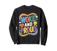 Woke and Proud Bold Typography Design Sweatshirt