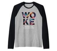 Woke Beats Hate and Willful Ignorance Raglan Baseball Tee