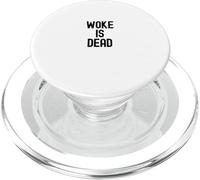 Woke is Dead Bold Statement Design Political Message Apparel PopSockets PopGrip for MagSafe