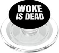 Woke Is Dead Funny SP Reference Ironic Humor Brainrot PopSockets PopGrip for MagSafe