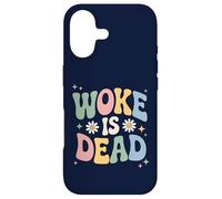Woke is Dead Sarcastic Retro Groovy Message For Activists Case for iPhone 17