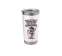 Woke Up Feelin' Yeehaw Frog Confused Stainless Steel Insulated Tumbler