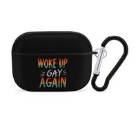 Woke Up Gay Again Compatible with Airpod Pro Case Cover Skin with Keychain
