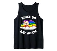 Woke Up Gay Again Gay Sleeping Sloth Pride Tank Top