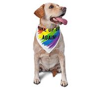 Woke Up Gay Again Spring Dog Bandanas Boy Bulk Puppy Kerchief Adjustable Soft Triangle Bibs Accessories for Small Medium Large Dogs Cats White