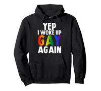Woke Up Gay - Pride Rainbow Queer Gay CSD Party LGBTQ Pullover Hoodie