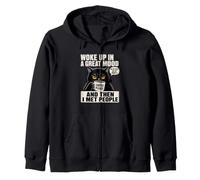 Woke Up In A Great Mood And Then I Met People Cat Coffee Zip Hoodie