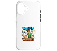 Woke Up Offended Funny Morning Mood Character Case for iPhone 16