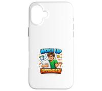 Woke Up Offended Funny Morning Mood Character Case for iPhone 16 Plus