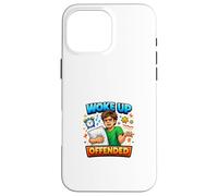 Woke Up Offended Funny Morning Mood Character Case for iPhone 16 Pro Max