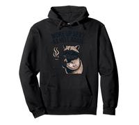 Woke Up Sexy As Hell Again Raccoon Coffee Lovers Fun Morning Pullover Hoodie