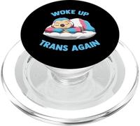 Woke Up Trans Again Transgender Sloth Sleeping PopSockets PopGrip for MagSafe