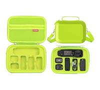 WOKEMA Father&I Carry Case for DJI Osmo Pocket 3 Camera Vlog Combo, Protector Hard Storage Bag for Osmo Pocket 3 Creator Combo Accessories, Crossbody&Two Way Zipper, Spring Green