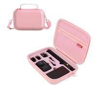 WOKEMA Father&I Osmo Camera 5 Pro Len Action 4 Action 3 Accessories &Adhesive Mount&Stick Thread Only Carry-ing Protective Case Hard Storage Bag Holder for DJI Crossbody&Two Way Zipper, Peachy Pink