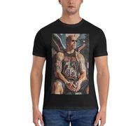 WOKERUI Dwayne Johnson Essential T-Shirt Black t Shirt Mens Graphic t-Shirts Anime Size M