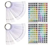 WOKIRO Nail Pattern Sticks with Ring for Nail Colour Display (100 Pieces, Clear)
