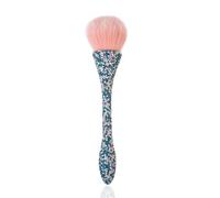 WOKOTO 1pcs Blue Shiny Rhinestone Nail Art Dust Brushes For Acrylic Nails Powder Remover Brushes Loose Face Cosmetics Blending Liquid Foundation Powder Make Up Brushes Nail Trimming Cleaning Tools