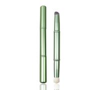 WOKOTO 1pcs Chrome Green Double-Headed Nail Art Brushes Silicone Ombre Nail Brushes And Nail Dust Brushes Picking Dotting Gradient Pen Brush Nail Ombre Brush For Acrylic Nails Painting Cleaning