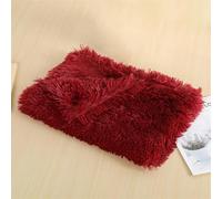 Wokuaile Puppy Blanket Pet Soft Fleece Dog Blankets Fluffy Warm Cat Kitten Throw Plush Washable Reversible for Large Medium Small Dog Wine Red, 36 x 56 cm