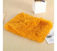 Wokuaile Puppy Blanket Pet Soft Fleece Dog Blankets Fluffy Warm Cat Kitten Throw Plush Washable Reversible for Large Medium Small Dog Yellow, 54 x 78 cm