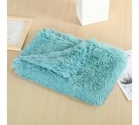 Wokuaile Puppy Blanket Pet Soft Fleece Dog Blankets Fluffy Warm Cat Kitten Throw Plush Washable Reversible for Large Medium Small Dog Light Blue, 36 x 56 cm