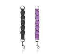 Wokyo Dog Grooming Loop 47cm/18.5in Adjustable Table Arm Extender 2 PCS 6 D Ring Bath Restraint Noose with Locking Clip Quick Release for Small Medium Large Dogs Black Purple