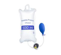 Wokyo Surgical Blood Transfusion Rapid Infusion Bag 500 ML with Column Pressure Gauge and Indicator, Safe TPU Material, for Hospital Emergency Use