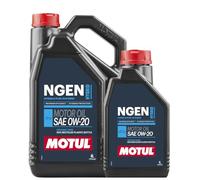 WOL 0W20 Fully Synthetic Engine Oil Motul-NGEN HYBRID API SP 111902 - Synthetic Organic Base Car Engine Oil - 50% Recycled Plastic Bottle (5 L)