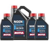 WOL 0W20 Fully Synthetic Engine Oil Motul-NGEN HYBRID API SP 111902 - Synthetic Organic Base Car Engine Oil - 50% Recycled Plastic Bottle (7 L)