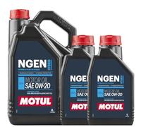 WOL 0W20 Fully Synthetic Engine Oil Motul-NGEN HYBRID API SP 111902 - Synthetic Organic Base Car Engine Oil - 50% Recycled Plastic Bottle (6 L)