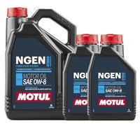 WOL 0W8 Fully Synthetic Engine Oil Motul-NGEN HYBRID API SP 111845 - Synthetic Organic Base Fuel Economy Car Engine Oil - 50% Recycled Plastic Bottle (6L)