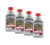 WOL-101666 Factory Line RBF 660 Dot 4 Racing Brake Fluid 500ml - Fully Synthetic Gear Fluid Extremely High Dry Boiling Point (4 Units)