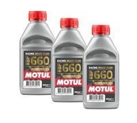 WOL-101666 Factory Line RBF 660 Dot 4 Racing Brake Fluid 500ml - Fully Synthetic Gear Fluid Extremely High Dry Boiling Point (3 Units)