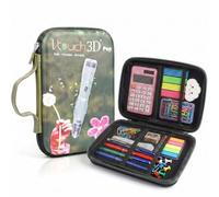 WOL 3D Cartoon Printed Pencil Case with Compartments | Large Capacity Stationery Organizer Zipper Pouch, Water-Resistant Pen Holder for Girls, Boys, Kids, School, Travel & Office Use, Green, Big