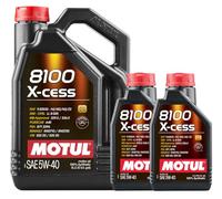WOL 5W40 Advanced Fully Synthetic Engine Oil Motul-8100 X-cess A3/B4 High Mileage Car Engine Oil 102870 (7 L)