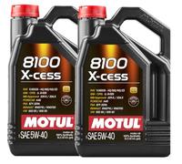 WOL 5W40 Advanced Fully Synthetic Engine Oil Motul-8100 X-cess A3/B4 High Mileage Car Engine Oil 102870 (10 L)