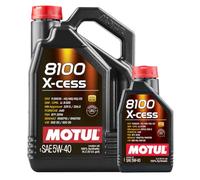 WOL 5W40 Advanced Fully Synthetic Engine Oil Motul-8100 X-cess A3/B4 High Mileage Car Engine Oil 102870 (6 L)