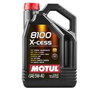 WOL 5W40 Advanced Fully Synthetic Engine Oil Motul-8100 X-cess A3/B4 High Mileage Car Engine Oil 102870 (5 L)